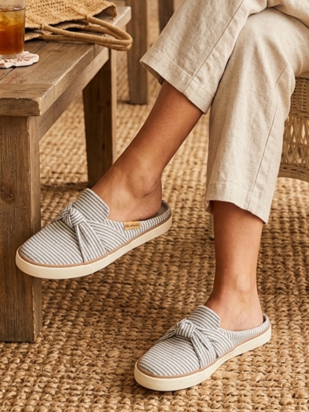 Tommy Bahama sneakers Striped Slip-on Bow Shoes